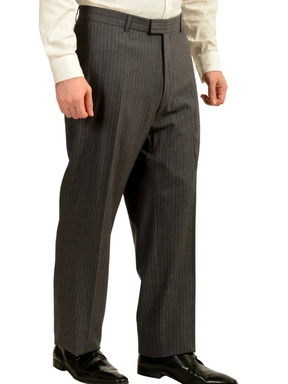 Gucci Men's Gray Striped 100% Wool Dress Pants US 42R IT 58R